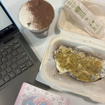 Covour Coffee - Tiramisu latte and honey ricotta toast - Coffee & Tea Near Me - Palo Alto, California