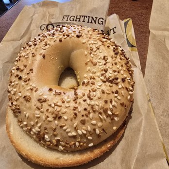Einstein Bros. Bagels - Toasted garlic bagel - Bagels Near Me - Glen Ellyn, Illinois Einstein Bros. Bagels - Toasted garlic bagel - Bagels Near Me - Glen Ellyn, Illinois