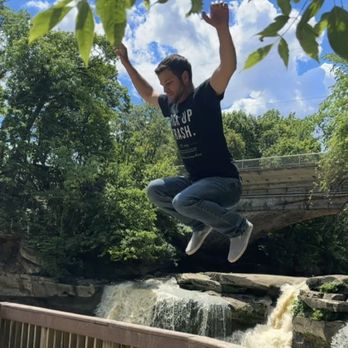 Cascade Park - Waterfall and platform (my mom told me to jump -- sorry!) - Parks Near Me - Elyria, Ohio Cascade Park - Waterfall and platform (my mom told me to jump -- sorry!) - Parks Near Me - Elyria, Ohio