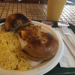 I was very pleased with my breakfast. I had the 2eggs scrambled with home fries, a toasted bagel and orange juice. I was very pleased with my breakfast. I had the 2eggs scrambled with home fries, a toasted bagel and orange juice.
