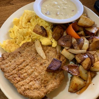 Joanna's Cafe - I like my chicken fried steak with gravy on the side. Love how their batter/coating is nice and thin - Breakfast & Brunch Near Me - Riverside, California Joanna's Cafe - I like my chicken fried steak with gravy on the side. Love how their batter/coating is nice and thin - Breakfast & Brunch Near Me - Riverside, California