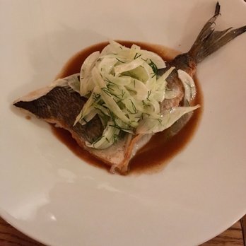 Otway - Dorade with lobster sauce and fennel -- delicious and delicate fish that matches perfectly with the sauce. - New American Near Me - Brooklyn, New York Otway - Dorade with lobster sauce and fennel -- delicious and delicate fish that matches perfectly with the sauce. - New American Near Me - Brooklyn, New York