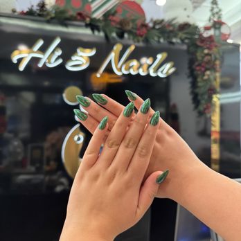 Hi5 Nails & Spa - Acrylic gel fill with chrome - Nail Salons Near Me - Mesa, Arizona