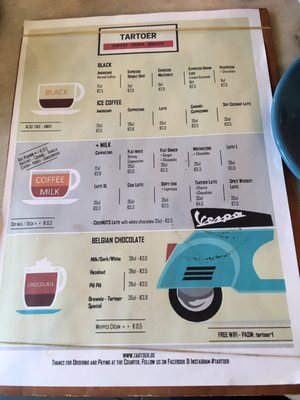 Menu photo 1 Tartoer Vespa Bar Anvers, VAN Menu photo 1 Tartoer Vespa Bar Anvers, VAN