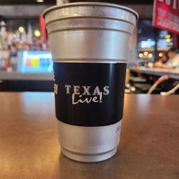 Cup to keep from the bar Cup to keep from the bar