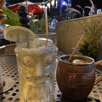 The Whiskey Jar - Pistachio piña colgada and apple pie mule - Southern Near Me - Charlottesville, Virginia The Whiskey Jar - Pistachio piña colgada and apple pie mule - Southern Near Me - Charlottesville, Virginia