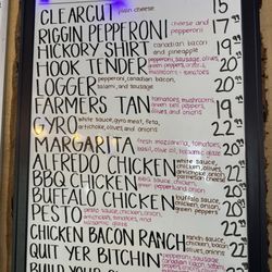 Willapa Brewing Company - Pizza Menu