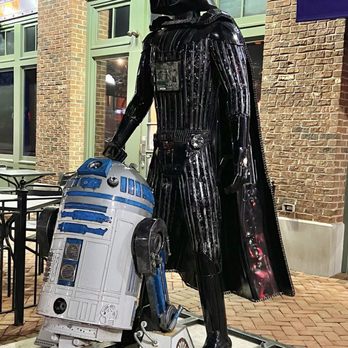 Mellow Mushroom - Outdoor artwork of Darth Vader and R2-D2. - Pizza Near Me - Huntsville, Alabama Mellow Mushroom - Outdoor artwork of Darth Vader and R2-D2. - Pizza Near Me - Huntsville, Alabama