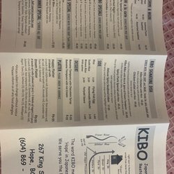 Kibo - Menu