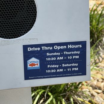 Captain D's - The drive through hours - Seafood Near Me - Tallahassee, Florida Captain D's - The drive through hours - Seafood Near Me - Tallahassee, Florida