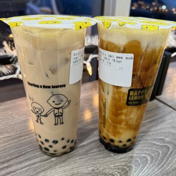 Happy Lemon - (Left) milk tea boba - Bubble Tea Near Me - Tucson, Arizona Happy Lemon - (Left) milk tea boba - Bubble Tea Near Me - Tucson, Arizona