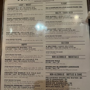 Democracy Brewing - American Near Me - Boston, Massachusetts
