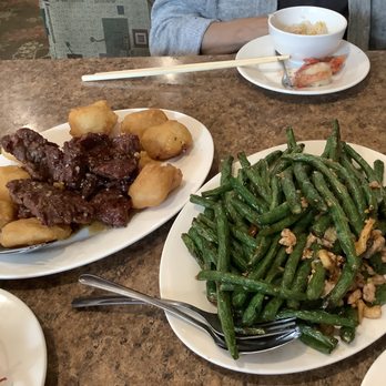 Ho Yuen Kee - Beef with fried milk(L) Green beans(R) - Chinese Near Me - Vancouver, British Columbia