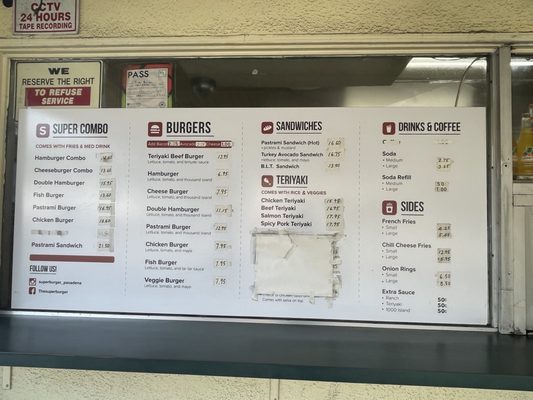 Menu photo 5 Super Burger Pasadena, CA Menu photo 5 Super Burger Pasadena, CA