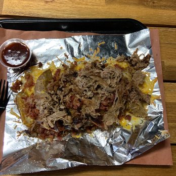 Redemption BBQ - Loaded Baked Potato with Pulled Pork added. - Barbeque Near Me - Shippensburg, Pennsylvania