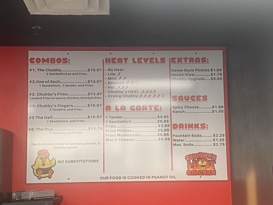 Menu photo 2 Chubby's Hot Chicken Fontana, CA Menu photo 2 Chubby's Hot Chicken Fontana, CA