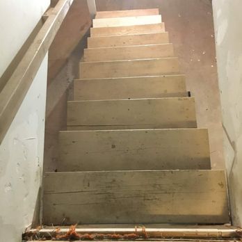 Clements Painting - These stairs made going downstairs to do laundry even more depressing.  They were always dingy looking and difficult to maintain - Painters Near Me