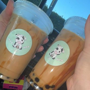 Moomoocha - Two classic moomoocha with boba pearls; size large. - Bubble Tea Near Me - Garner, North Carolina Moomoocha - Two classic moomoocha with boba pearls; size large. - Bubble Tea Near Me - Garner, North Carolina
