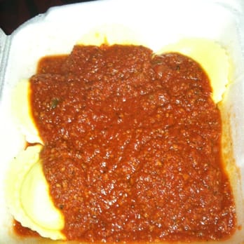 Maggio's Pizza - Four Cheese Ravioli w/Meat Sauce - Pizza Near Me - Big Bear Lake, California Maggio's Pizza - Four Cheese Ravioli w/Meat Sauce - Pizza Near Me - Big Bear Lake, California
