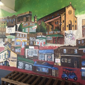 Carnivore - Awesome mural of famous places from StL's The Hill. - Steakhouses Near Me - St. Louis, Missouri Carnivore - Awesome mural of famous places from StL's The Hill. - Steakhouses Near Me - St. Louis, Missouri
