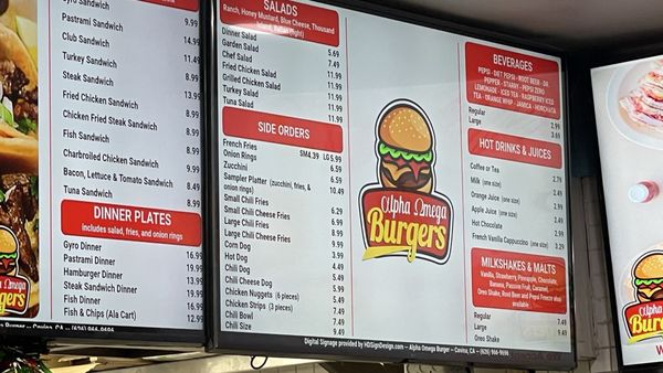 Menu photo 5 Alpha Omega Covina, CA
