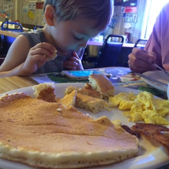 Friends Cafe - Big pancake for a little boy! Ate almost the whole thing! - Diners Near Me - Flagler Beach, Florida