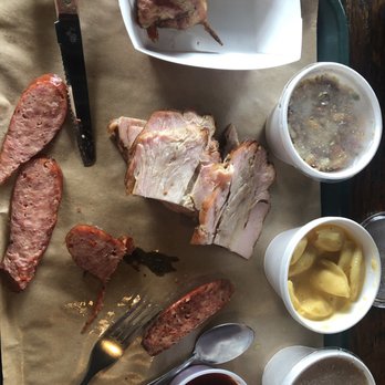 Hard Eight BBQ - Bacon wrapped shrimp, turkey, sausage, cornbread salad, mac and cheese, banana pudding. - Barbeque Near Me - Roanoke, Texas Hard Eight BBQ - Bacon wrapped shrimp, turkey, sausage, cornbread salad, mac and cheese, banana pudding. - Barbeque Near Me - Roanoke, Texas