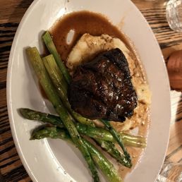 Filet with mashed potatoes and asparagus Filet with mashed potatoes and asparagus