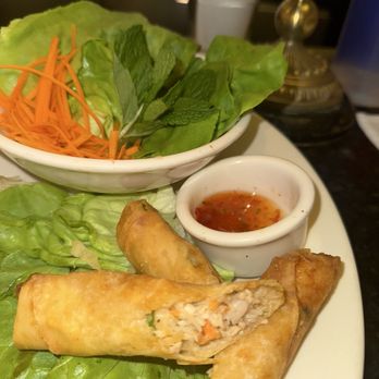 Grand Lux Cafe - Crispy Thai Shrimp & Chicken Spring Rolls - New American Near Me - Houston, Texas Grand Lux Cafe - Crispy Thai Shrimp & Chicken Spring Rolls - New American Near Me - Houston, Texas