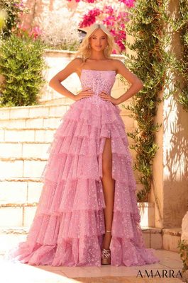 open lace back dress Sherri Hill Navy prom dress at XO by Sophia's main image 0