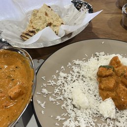 Butter Chicken and Garlic Naan