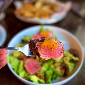 Basin 141 - Perfectly cooked tuna in the Seared Ahi Salad - really delicious! - Gastropubs Near Me - Monrovia, California
