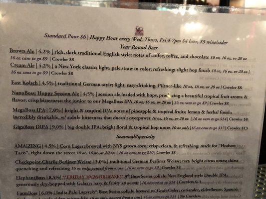 Menu photo 5 Newburgh Brewing Company Newburgh, NY Menu photo 5 Newburgh Brewing Company Newburgh, NY