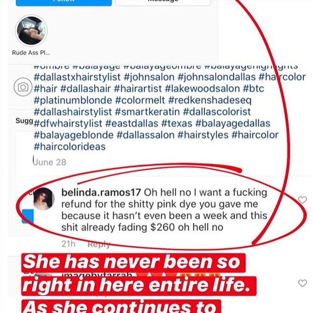 Image By Farrah - JohnSalonDallas' Story .. John publicly posted his upset clients information - Hair Stylists Near Me - Dallas, Texas