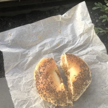 NY Jumbo Bagels - Poppyseed Bagel With Peanut Butter - Bagels Near Me - New York, New York