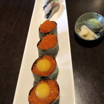 Sushi Goemon - Saba, Tobiko, and Tobitama Nigiri. - Japanese Near Me - San Francisco, California Sushi Goemon - Saba, Tobiko, and Tobitama Nigiri. - Japanese Near Me - San Francisco, California