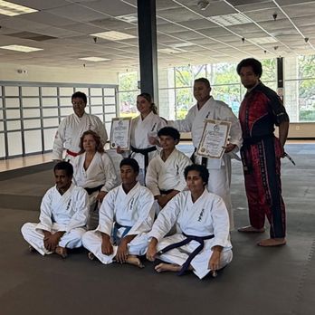 Double Dragon Karate Institute - Sensei's: Back row: Hanshi, Paula, David & Tylor. Middle row: Delia & Arthur. Front Row: Ray, Eylan & Gisella. Total Black Belts number '49' - Karate Near Me - Sunrise, Florida Double Dragon Karate Institute - Sensei's: Back row: Hanshi, Paula, David & Tylor. Middle row: Delia & Arthur. Front Row: Ray, Eylan & Gisella. Total Black Belts number '49' - Karate Near Me - Sunrise, Florida