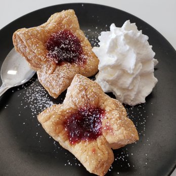 The Lefse House - My "free dessert" lingonberry and chocolate puffs. - Scandinavian Near Me - Camrose, Alberta
