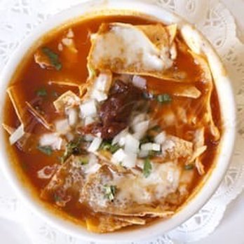 Q' Rico Mexican Cravings - Sopa de tortilla with onions, spice, cilantro - Mexican Near Me - Aurora, Colorado Q' Rico Mexican Cravings - Sopa de tortilla with onions, spice, cilantro - Mexican Near Me - Aurora, Colorado