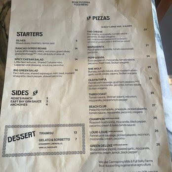 Rose Pizzeria - Pizza Near Me - San Francisco, California Rose Pizzeria - Pizza Near Me - San Francisco, California