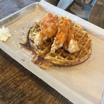 Just Wafflin - Blazin Chicken and Waffle - Breakfast & Brunch Near Me - Stillwater, Oklahoma