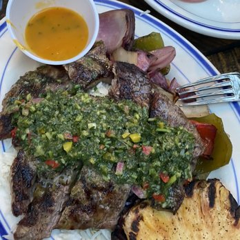 Tropicale - Grilled steak w/ coconut rice, and grilled pineapple and veggies - Cocktail Bars Near Me - Atlanta, Georgia