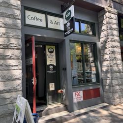 The Palmetto Bean Coffee - Outside the coffee and art store.