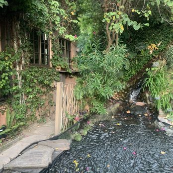 Seven 7 Seven - The koi pond with one of the waterfalls tucked away in the corner - Venues & Event Spaces Near Me - Laguna Beach, California Seven 7 Seven - The koi pond with one of the waterfalls tucked away in the corner - Venues & Event Spaces Near Me - Laguna Beach, California