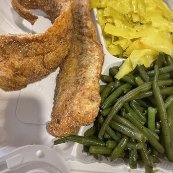 Springreens - Fried Whiting, green beans, cabbage - Mediterranean Near Me - Atlanta, Georgia Springreens - Fried Whiting, green beans, cabbage - Mediterranean Near Me - Atlanta, Georgia