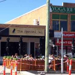 The Spotted Owl - Outdoor seating in front of the cafe.