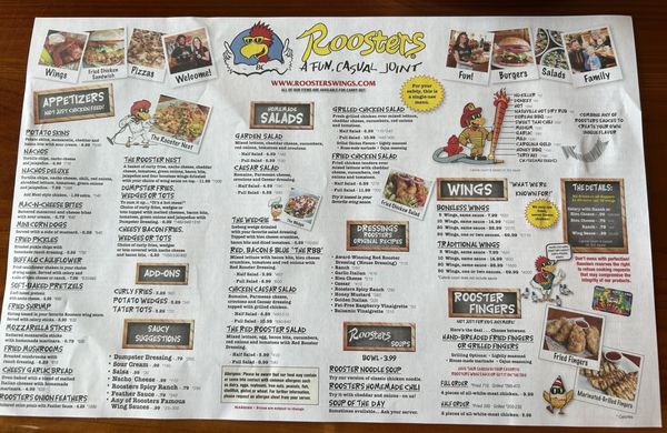 Menu photo 1 Roosters New Albany New Albany, OH Menu photo 1 Roosters New Albany New Albany, OH