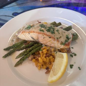 Martingale Wharf - Salmon that tasted frozen on top of rancid corn salsa that was probably squeezed out of a bag. - Venues & Event Spaces Near Me - Portsmouth, New Hampshire Martingale Wharf - Salmon that tasted frozen on top of rancid corn salsa that was probably squeezed out of a bag. - Venues & Event Spaces Near Me - Portsmouth, New Hampshire