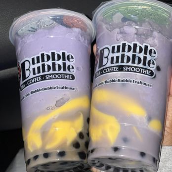 Bubble Bubble Tea House - Taro Smoothies with pudding and tapioca balls (boba) - Coffee & Tea Near Me - Rockwall, Texas
