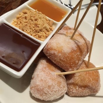 Star Noodle - Malasadas with chocolate, peanuts, and butterscotch cararmel sauces - Asian Fusion Near Me - Lahaina, Hawaii Star Noodle - Malasadas with chocolate, peanuts, and butterscotch cararmel sauces - Asian Fusion Near Me - Lahaina, Hawaii